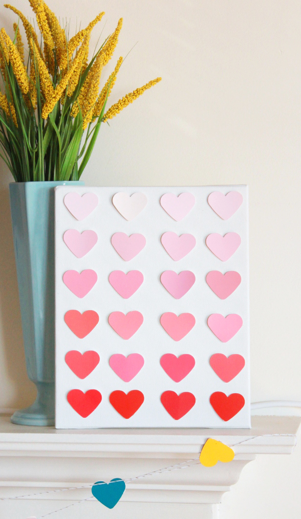 Paint Chip Heart Canvas