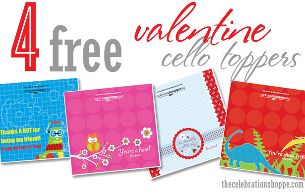 FREE Valentine Cello Toppers