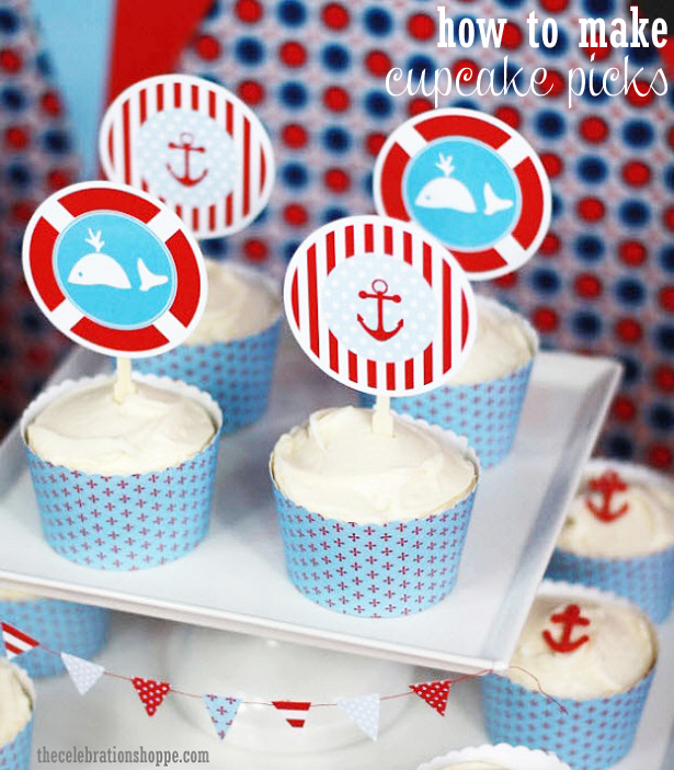 How to make cupcake picks toppers