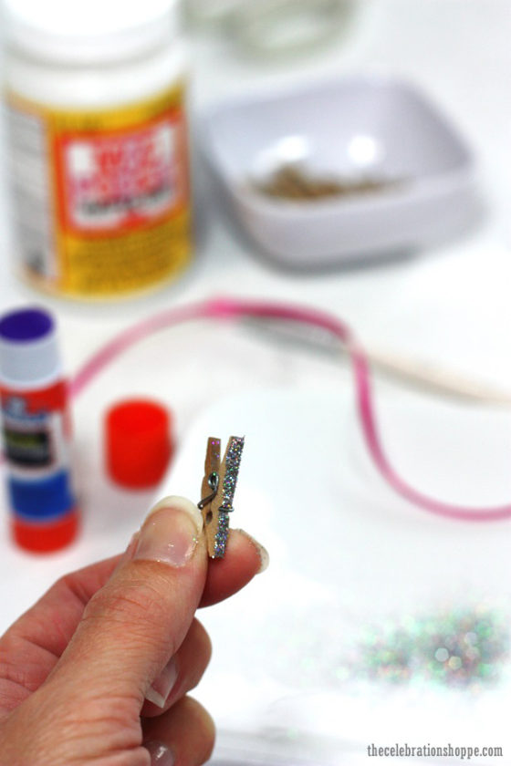 DIY glitter clothespins Kim Byers