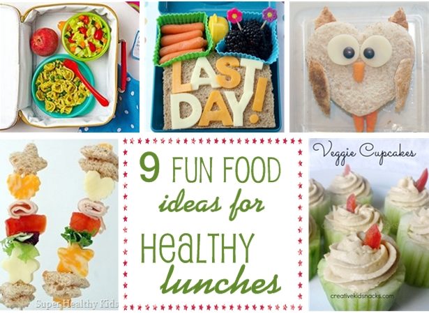 Fun food ideas for healthy lunches