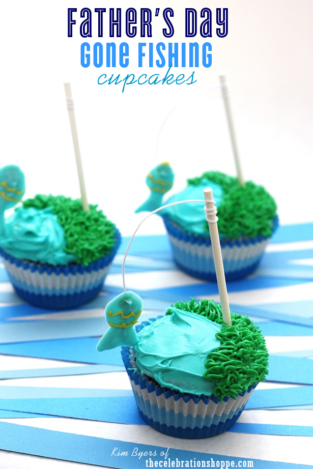 Fathers Day Gone Fishing Cupcakes