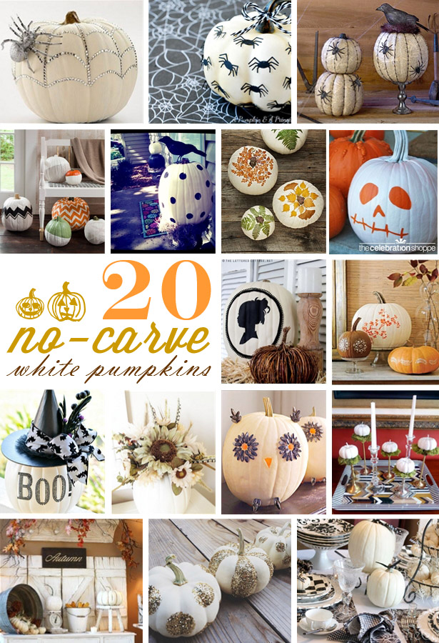 20 no carve white pumpkin decorations | Kim Byers