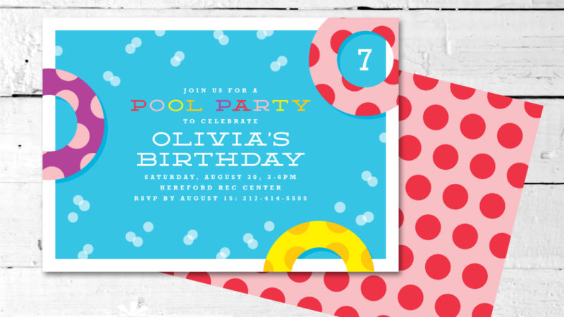 Pool party invite