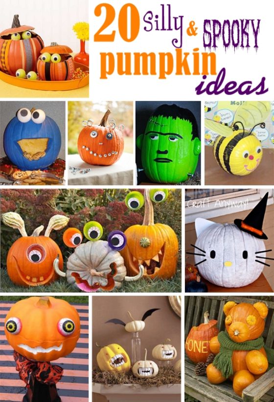 2o Silly & Spooky Non-Scary Pumpkin Decorating Ideas | Kim Byers