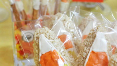 The celebration shoppe candy corn krispie treats e
