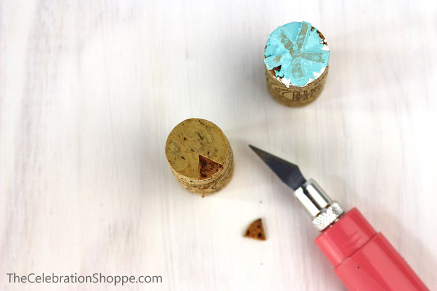 DIY Snowflake Cork Stamp | TheCelebrationShoppe.com