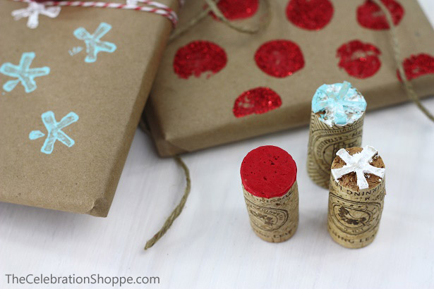 DIY Stamped Wrapping Paper - DIY in PDX