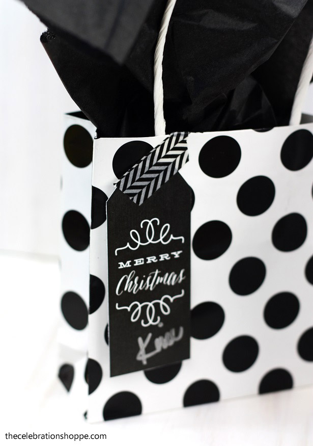 Black and White Christmas Gift Tags | TheCelebrationShoppe.com