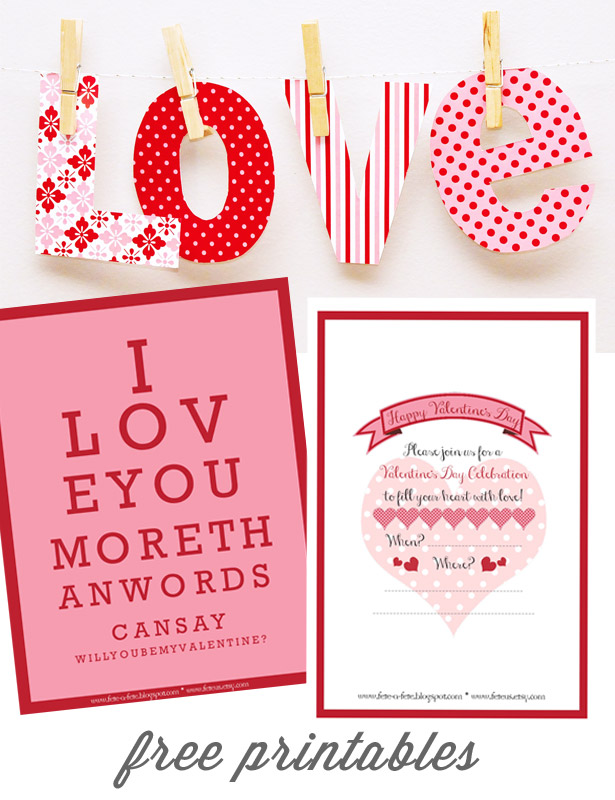 FREE Valentine Printable Downloads