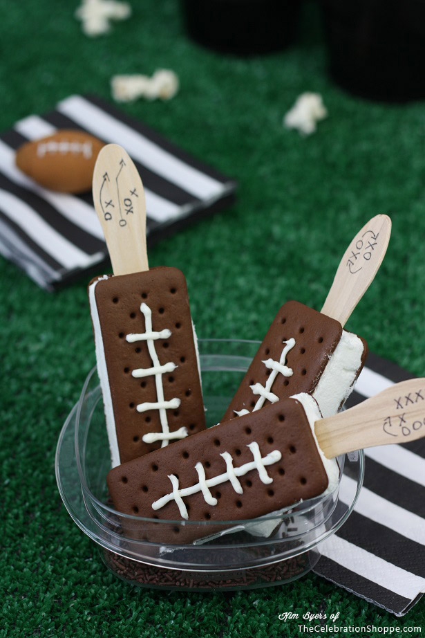 Super Bowl Party Ice Cream Sandwiches | Kim Byers TheCelebrationShoppe.com