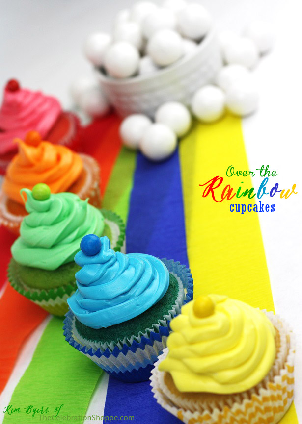 Rainbow Cupcakes | Kim Byers, TheCelebrationShoppe.com