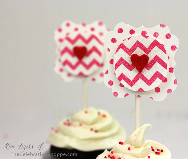 DIY Valentine Cupcake Toppers | TheCelebrationShoppe.com