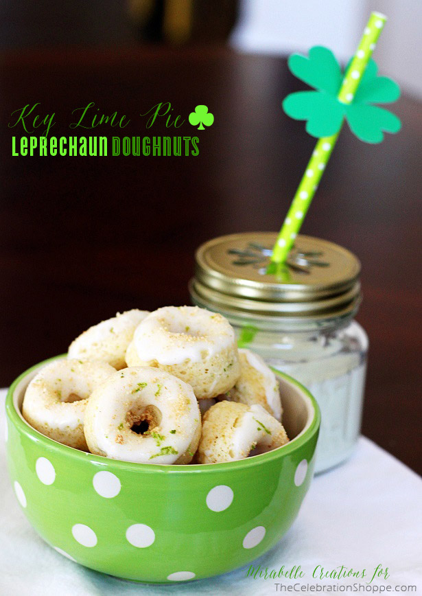 Key Lime Pie Leprechaun Doughnuts for St. Patrick's Day | Mirabelle Creations for TheCelebrationShoppe.com