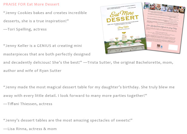 Praise for Jenny Keller's Book Eat More Dessert