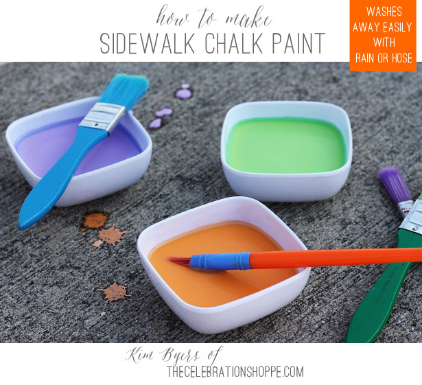 How To Make Sidewalk Chalk Paint | Kim Byers, TheCelebrationShoppe.com