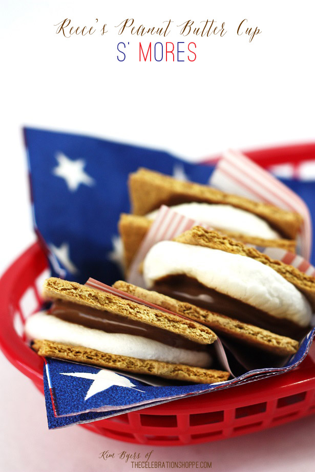 Reece's Peanut Butter Cup S' Mores for the 4th | Kim Byers, TheCelebrationShoppe.com