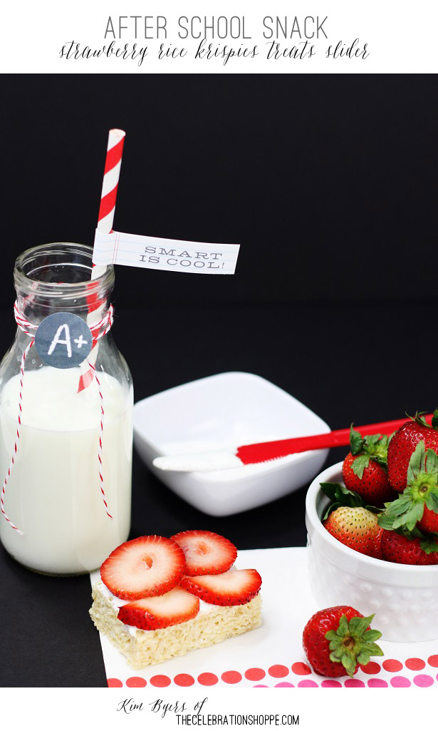 Strawberry Rice Krispies Treats Slider | Kim Byers, TheCelebrationShoppe.com