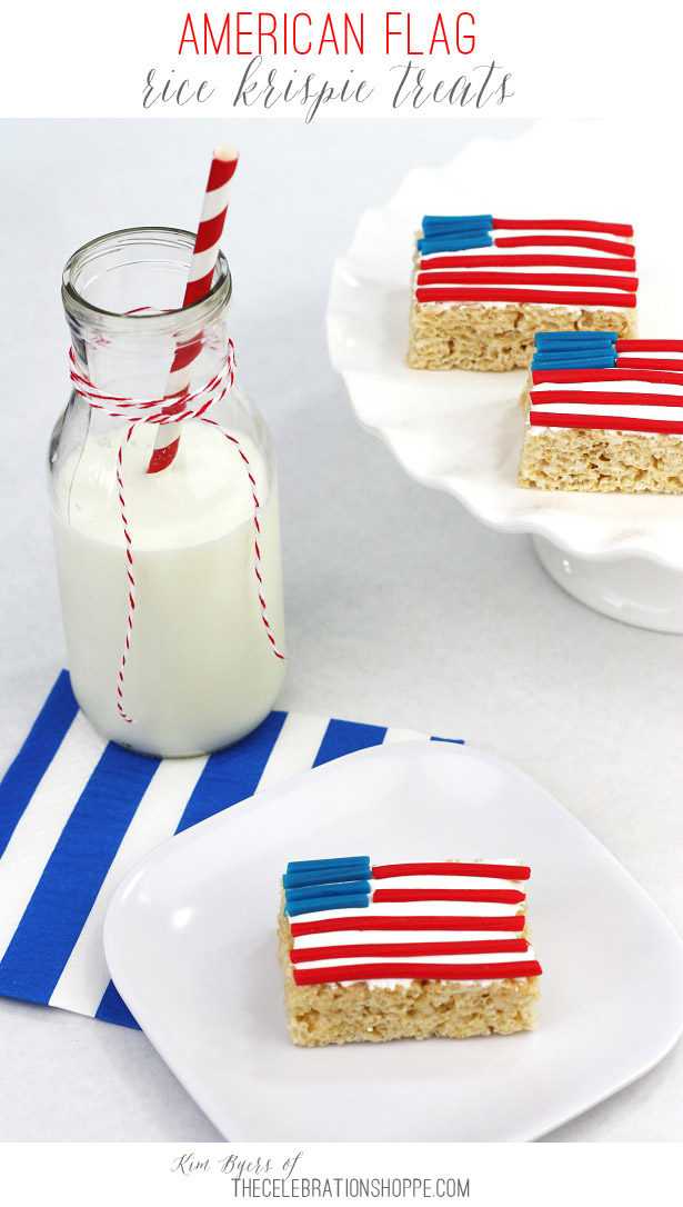 American Flag Rice Krispies Treats | Kim Byers, TheCelebrationShoppe.com