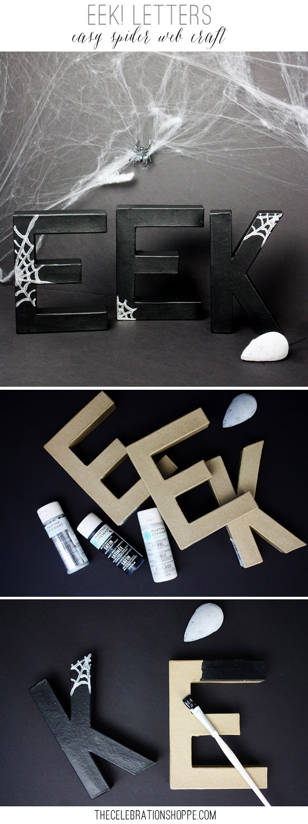 EEK Spiderweb Letters | Kim Byers, TheCelebrationShoppe.com