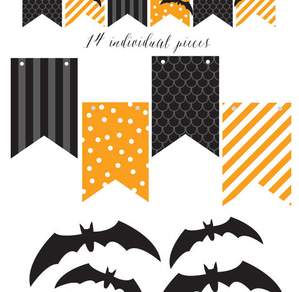 Free 3-D Halloween Bat Banner Download - Kim Byers