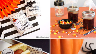 Host a halloween party in black orange