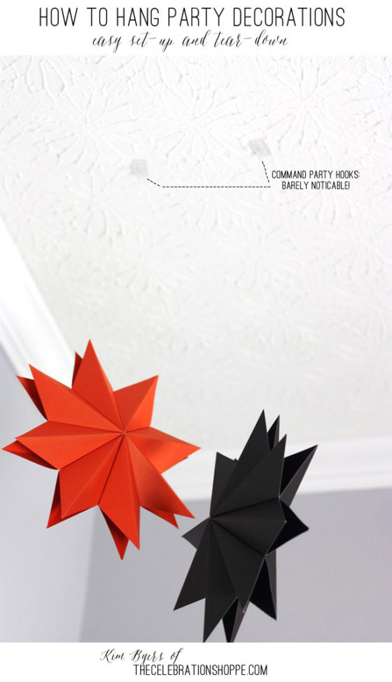 How to Hang Fabric Photo Booth Backdrops on Walls (Halloween Party Ideas)