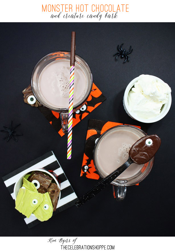 Monster Hot Chocolate and Creature Candy Bark | Kim Byers, TheCelebrationShoppe.com
