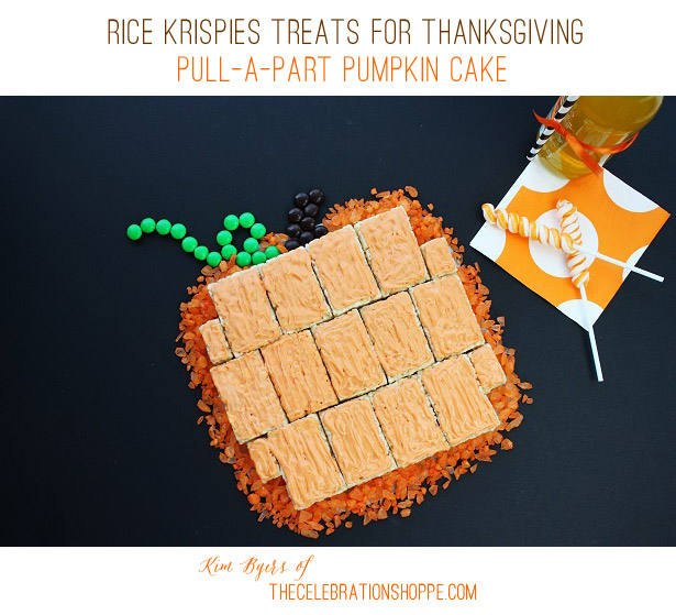 Pull-A-Part Rice Krispies Treats Cake | Kim Byers, TheCelebrationShoppe.com