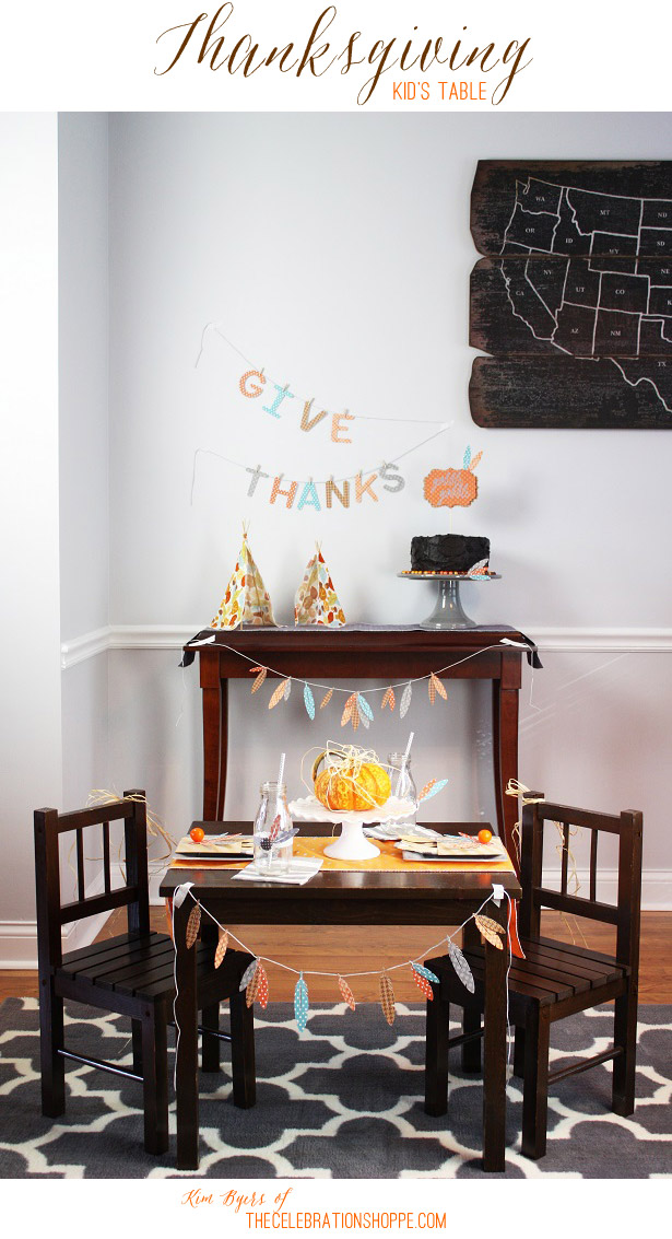Thanksgiving Kids Table | Kim Byers, TheCelebrationShoppe.com