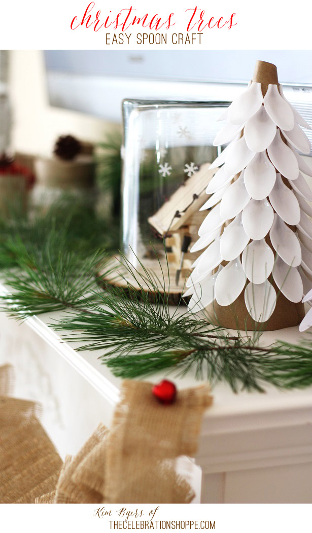 Easy Spoon Christmas Trees Craft | Kim Byers, TheCelebrationShoppe.com