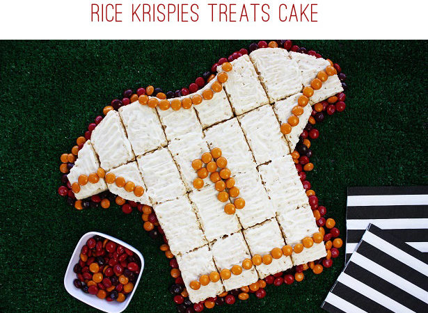 1 football jersey rice krispies treats cake kim byers