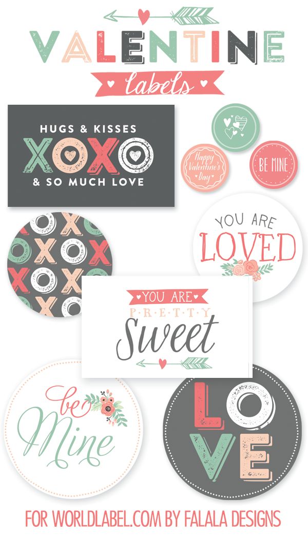 Free Chalk Inspired Valentine Labels