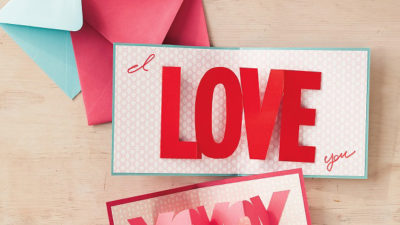 Valentines day pop up cards ms