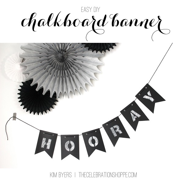 Easy DIY Chalkboard Banner | Kim Byers, TheCelebrationShoppe.com