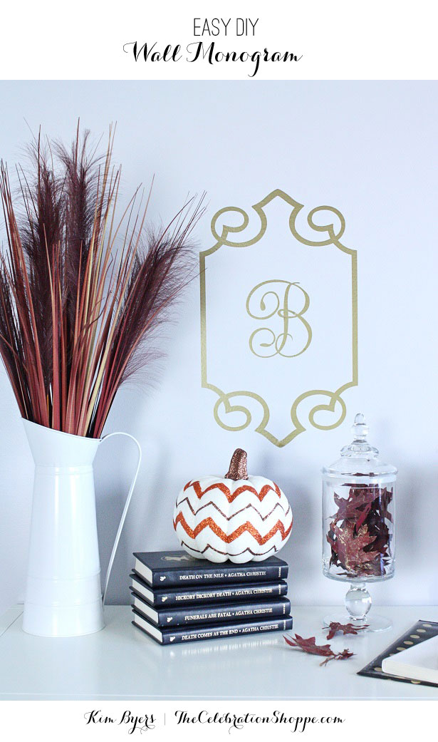 Easy DIY Monogram for the Perfect Fall Entryway | Kim Byers, TheCelebrationShoppe.com