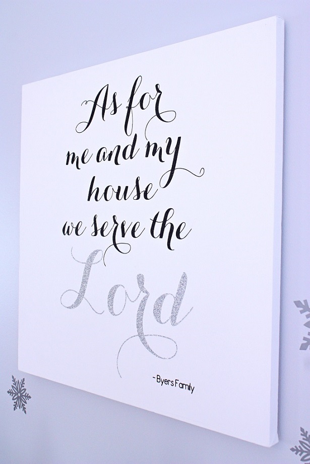 DIY Canvas Art | As for me and my house we serve the Lord | @kimbyers | TheCelebrationShoppe.com