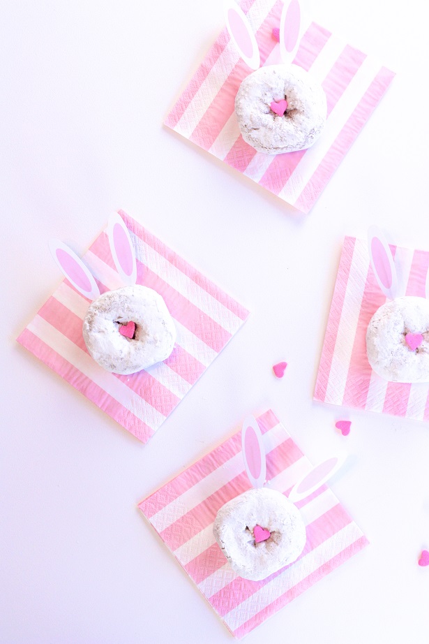 Easter Bunny Donuts + Free Printable Bunny Ears