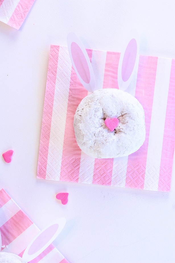 Easter Bunny Donuts + Free Printable Bunny Ears