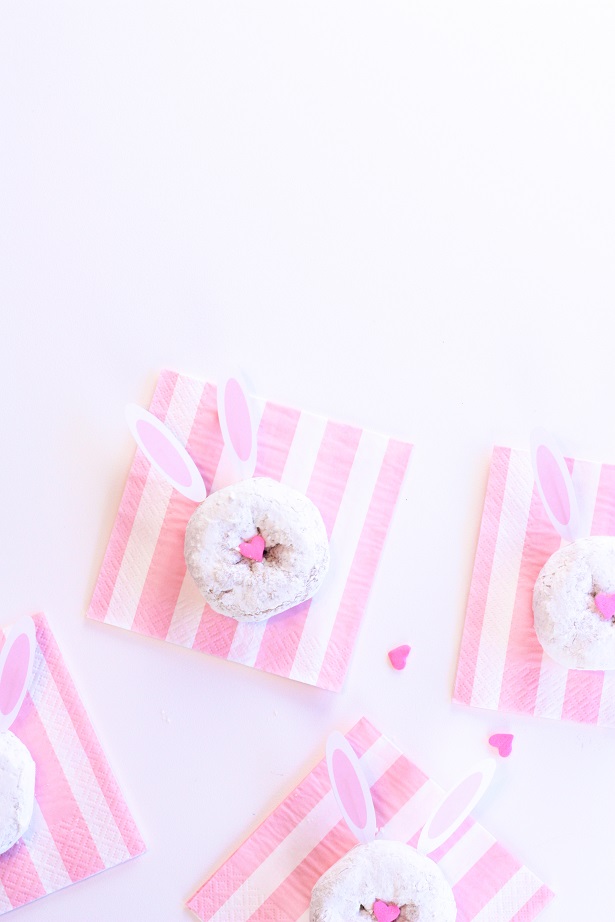 Easter Bunny Donuts + Free Printable Bunny Ears