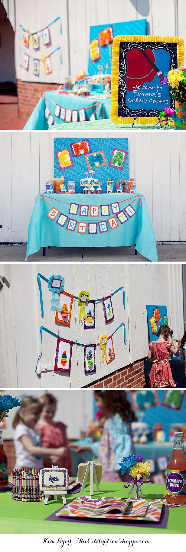 Fun and creative art birthday party ideas for your little picasso | @kimbyers TheCelebrationShoppe.com