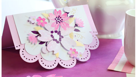 Make A DIY Card With Watercolor Art & Paper Flowers | Kim Byers