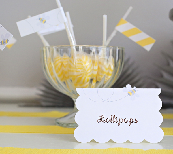 Scallop Baby Shower Food Labels | Kim Byers