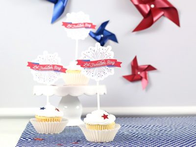Americana paper craft cupcake topper kim byers