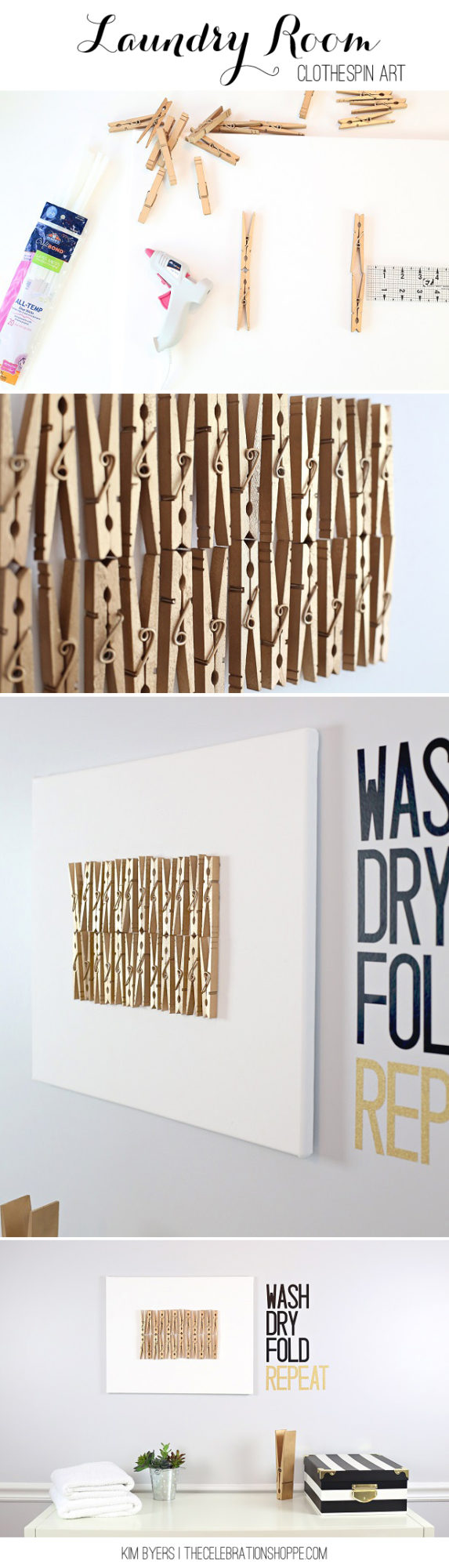 Clothespin Crafts For Your Laundry Room | Kim Byers