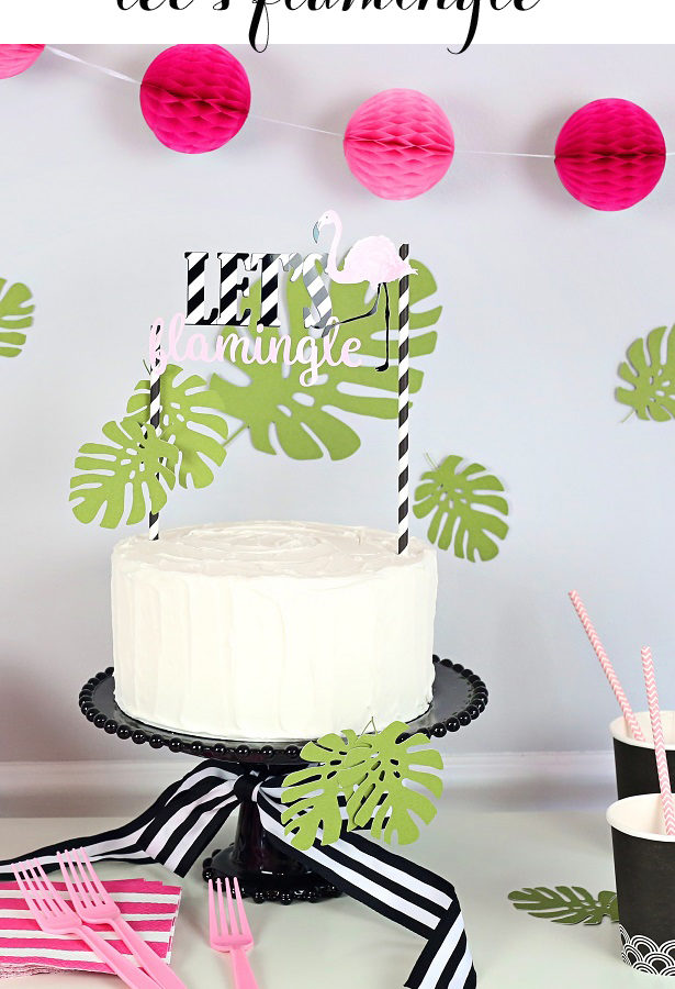Download Flamingo Cake Cupcake Topper Party Idea Free Printable