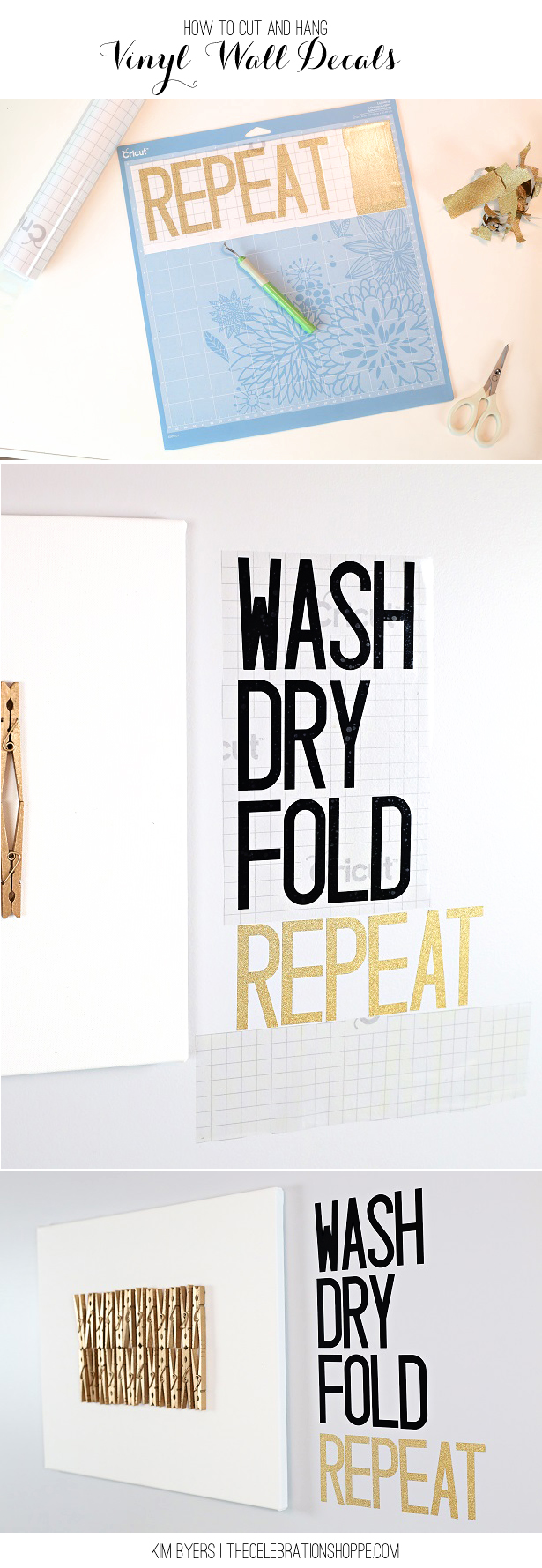 Learn How To Cut and Hang A Vinyl Wall Decal | Kim Byers