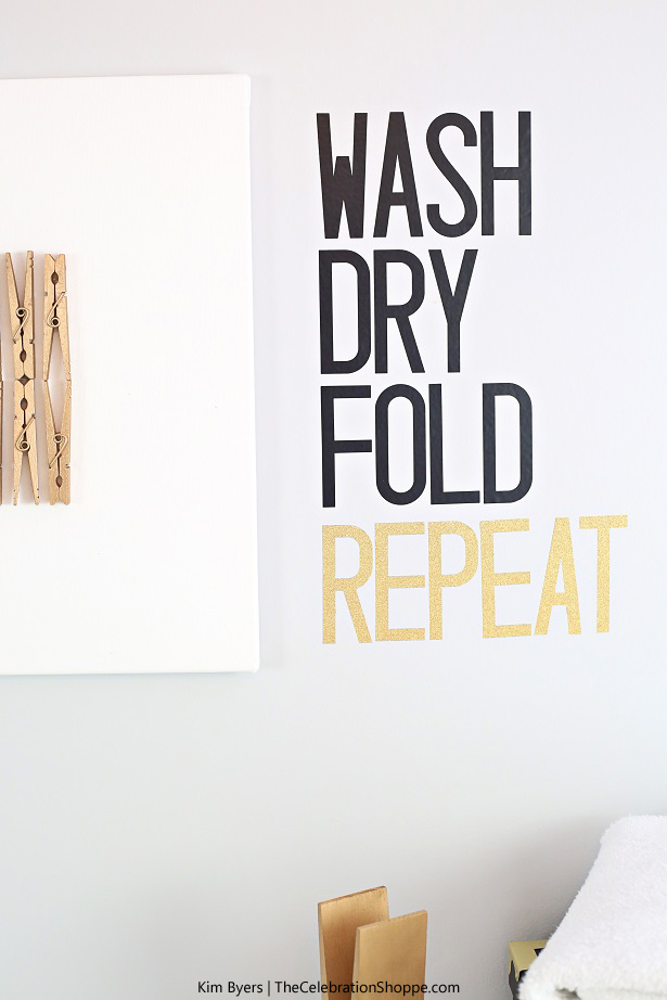 DIY Laundry Room Wall Decal | Kim Byers
