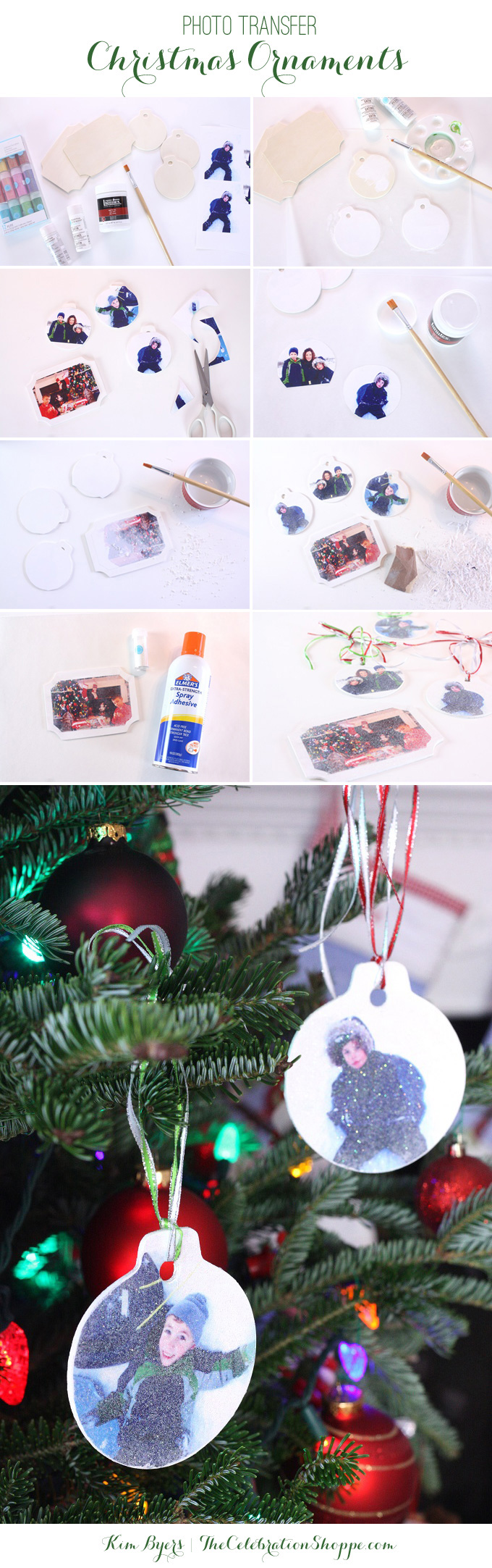 Make Photo Transfer Christmas Ornaments | Kim Byers