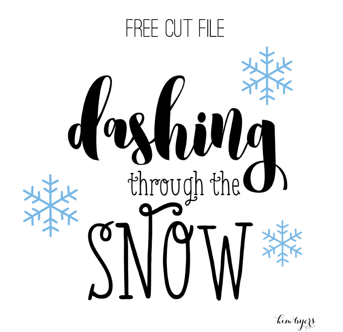 Free Cut File Dashing Through The Snow | Kim Byers